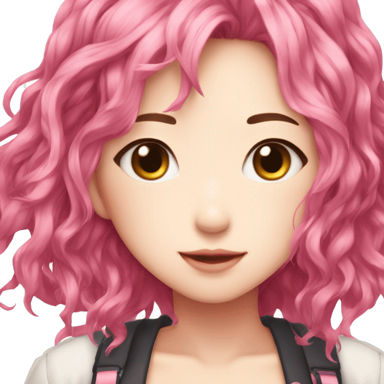 yuigahama yui pink hair emoji