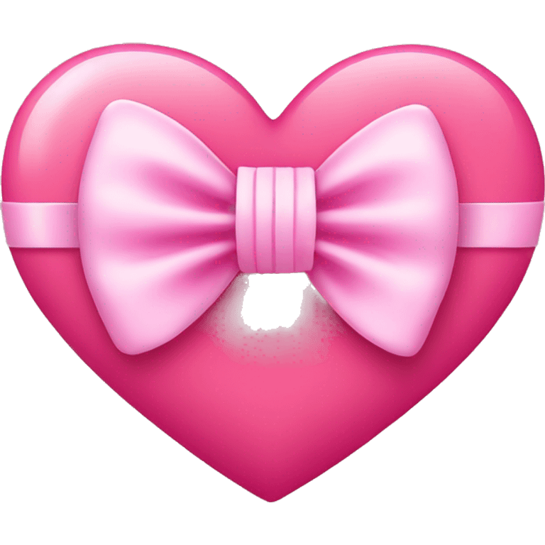 pink heart with bow on it emoji