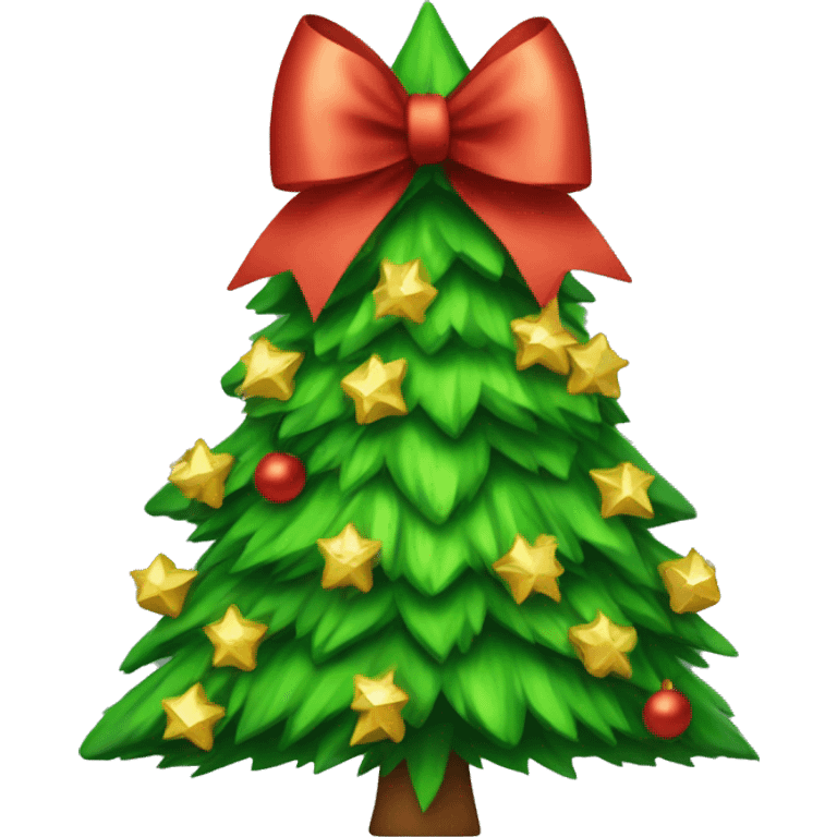 Christmas tree with bows emoji