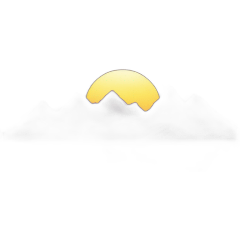 the sun setting behind the mountains emoji