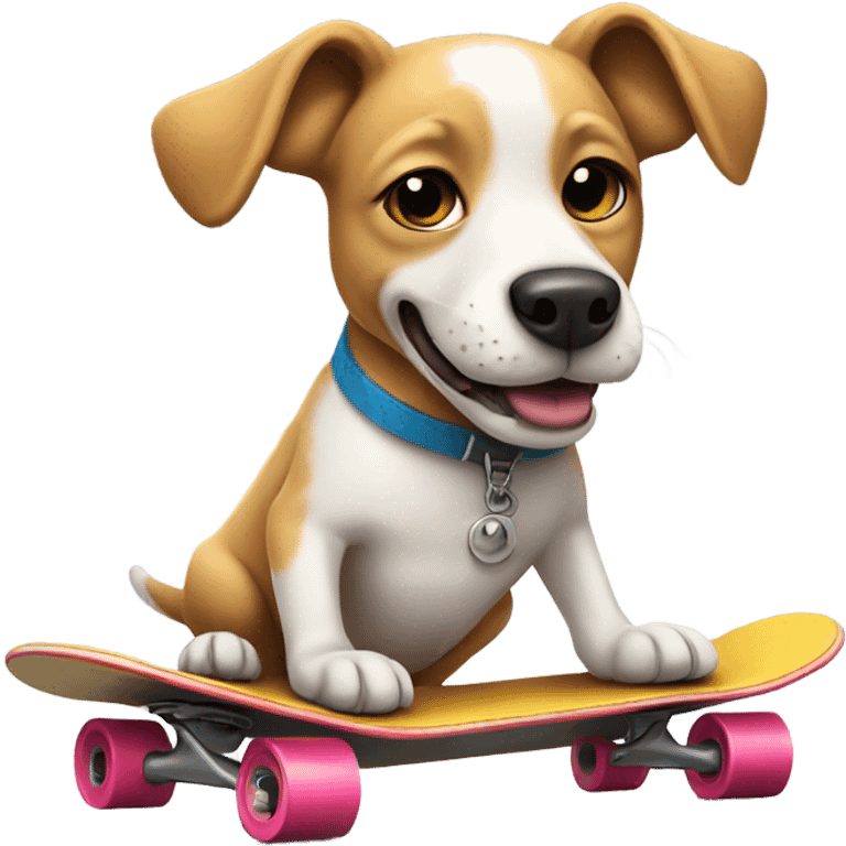 Dog on skateboard  emoji