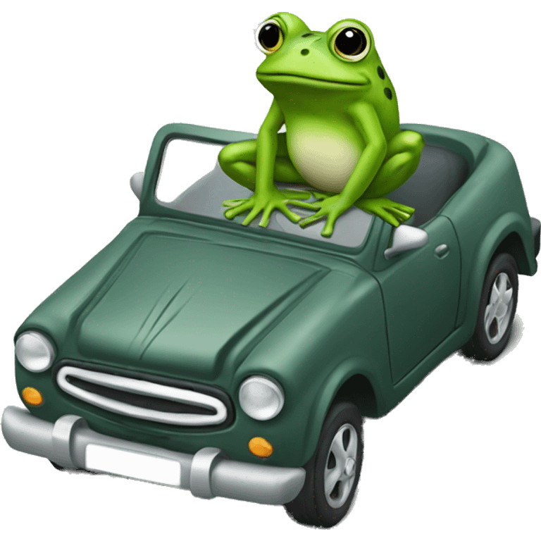 Frog eating car emoji