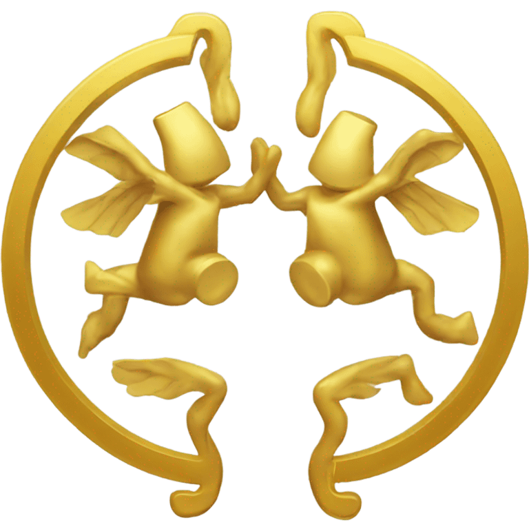 Golden Gemini symbol emoji