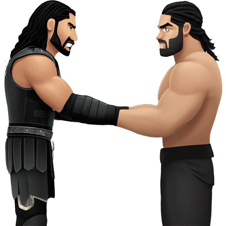 Roman reigns beating up Seth Rollins  emoji