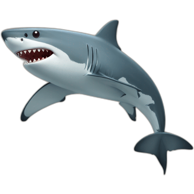 Chat sur requin emoji