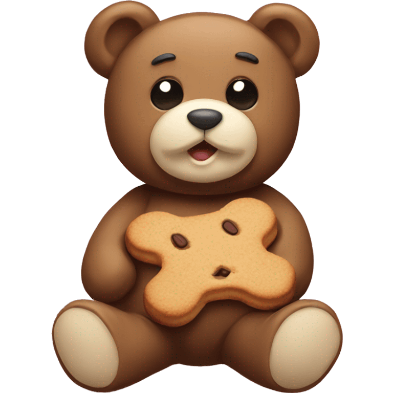 Teddy Bear with cookie emoji