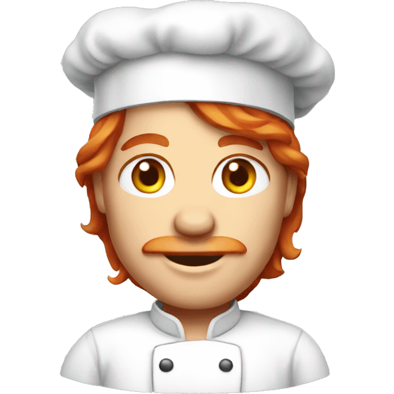 red haired chef emoji