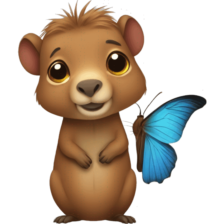 Un capibara con un papillon  emoji