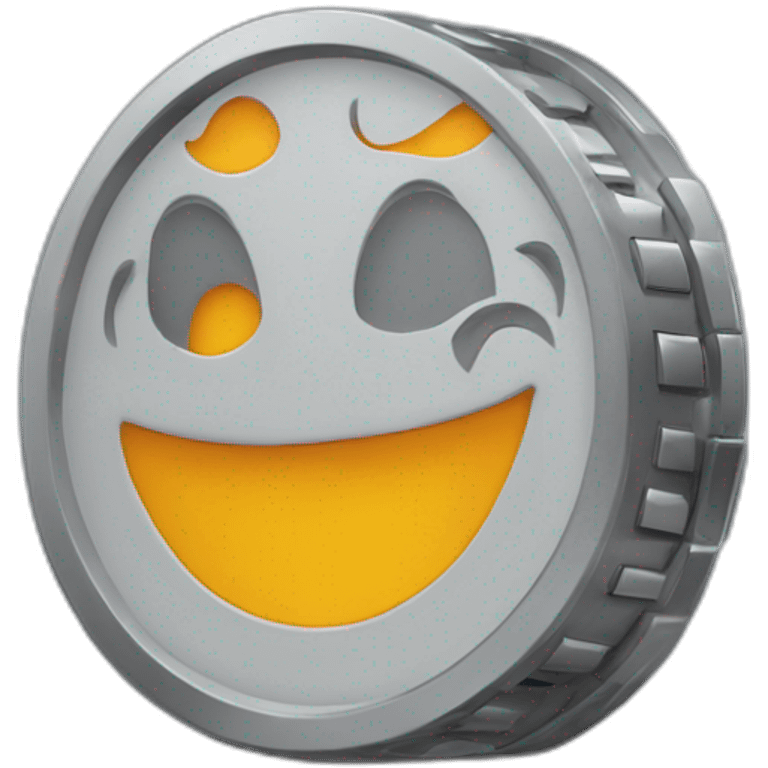 gray bitcoin coin retro disney character  emoji