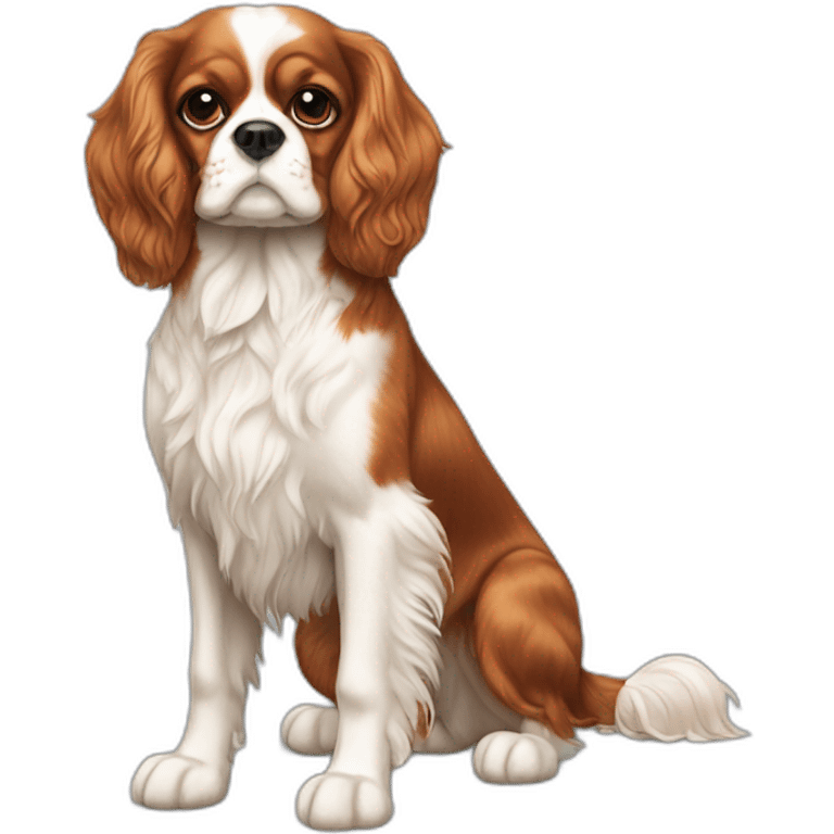 dog Cavalier King Charles Spaniel full body emoji