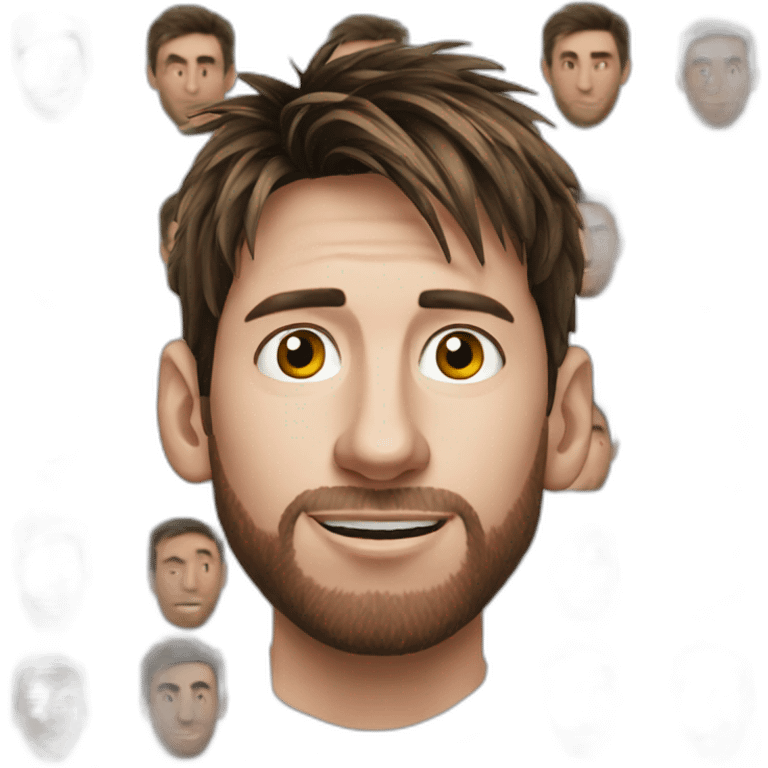 Realictic messi face emoji