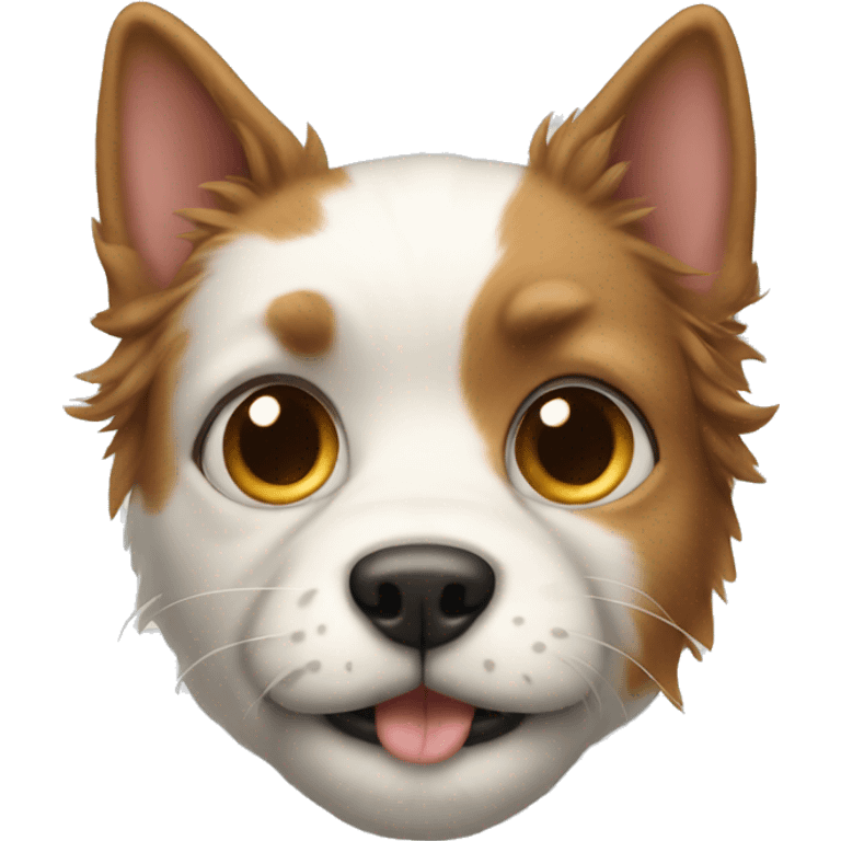 Dog with cat face emoji