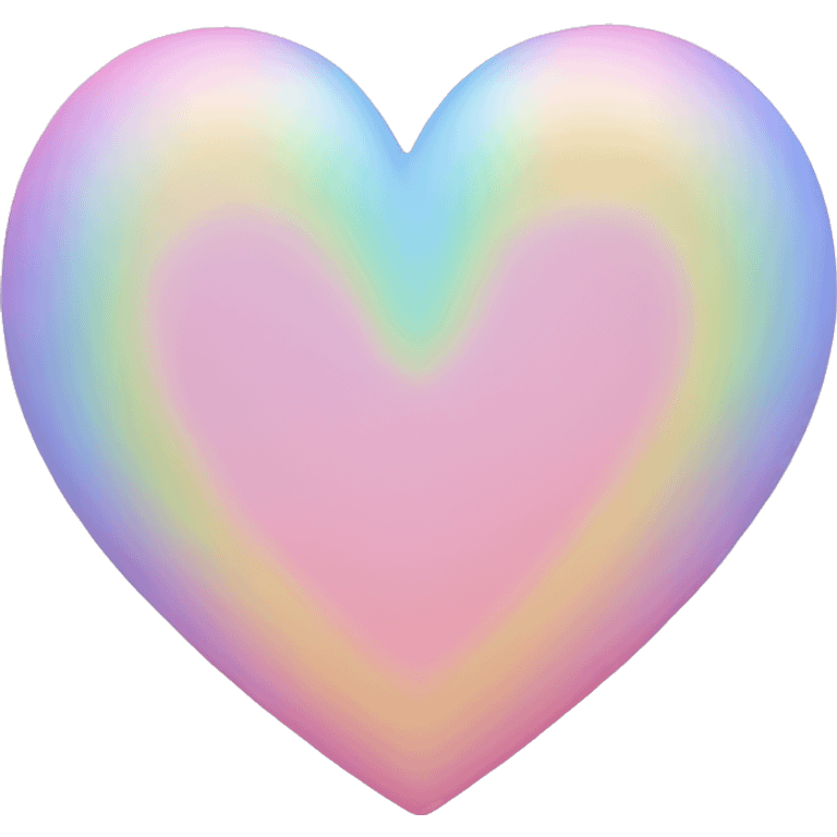 pastel rainbow heart emoji