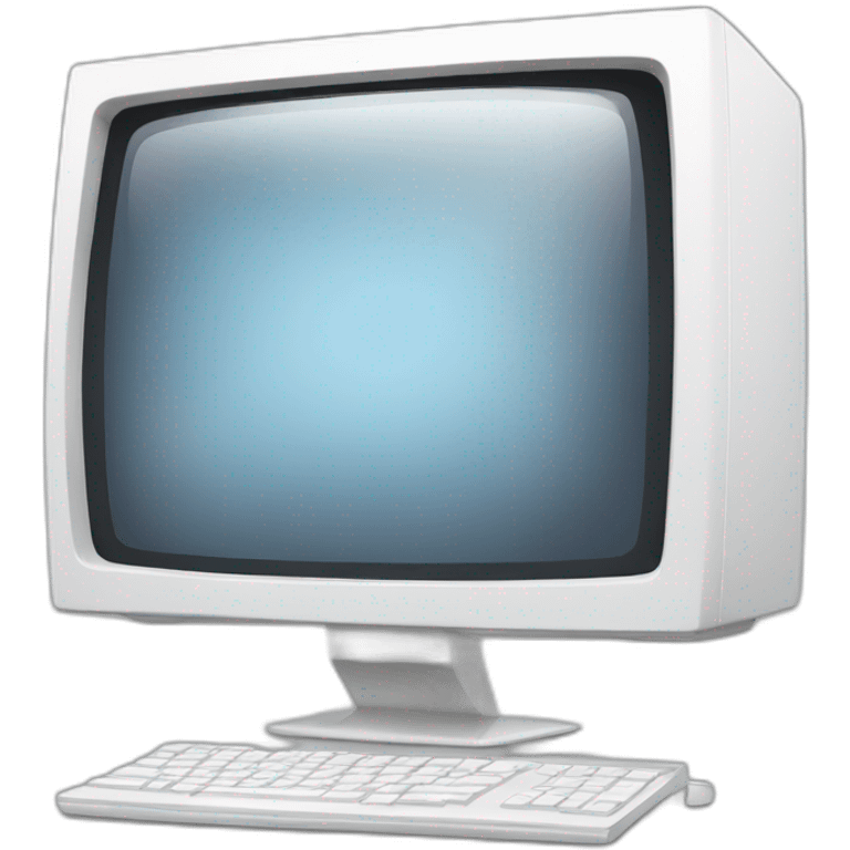 white modern computer emoji