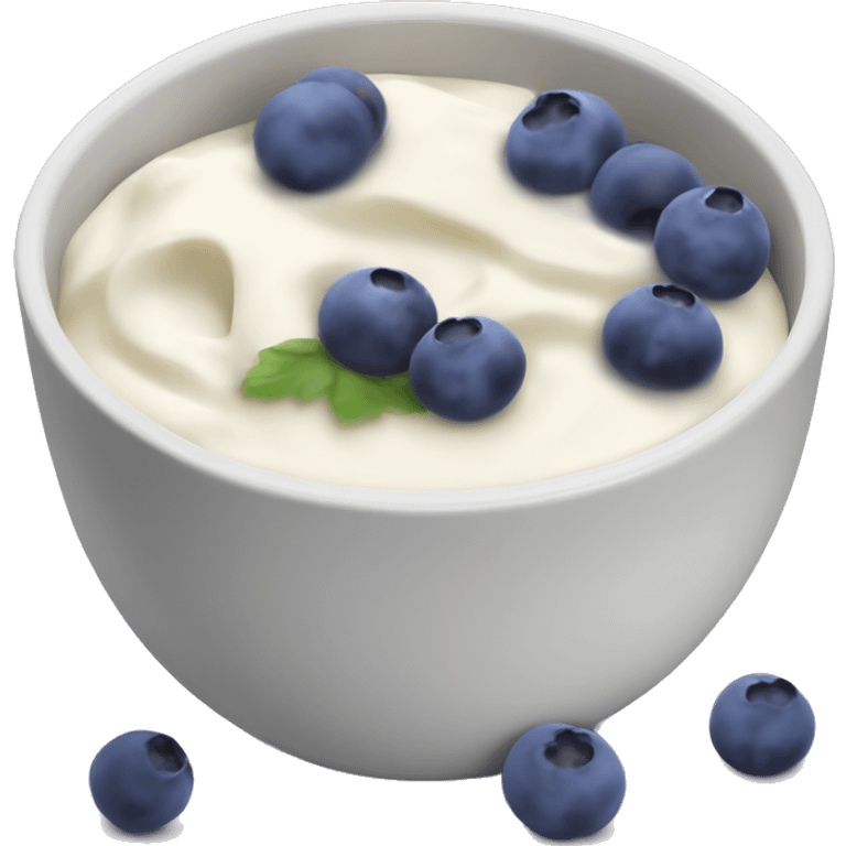 yoghurt bowl with grapes and blueberries emoji