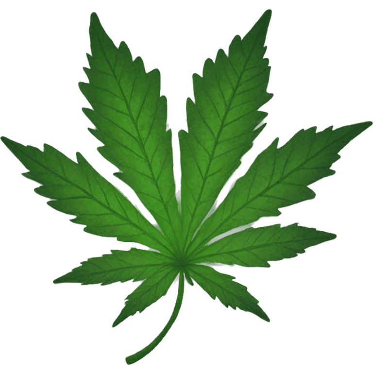 Weed leaf with smoke emoji