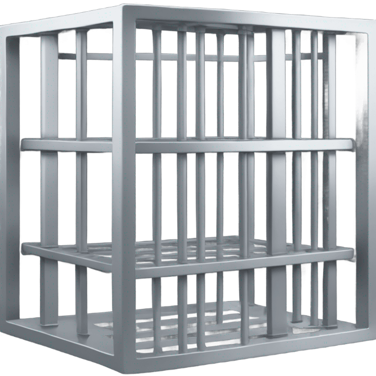 A cube jail cell with bars emoji