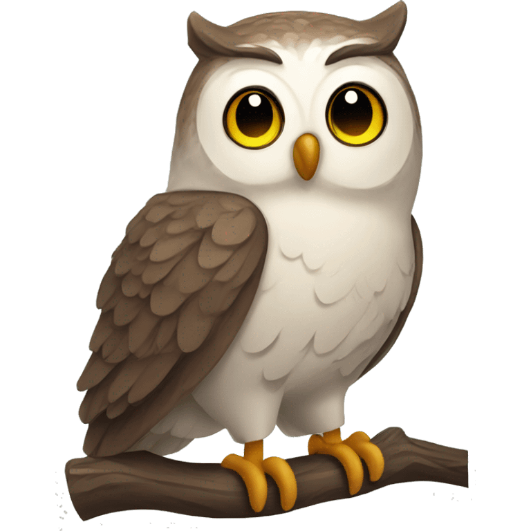 An owl mascot for wellness self care emoji