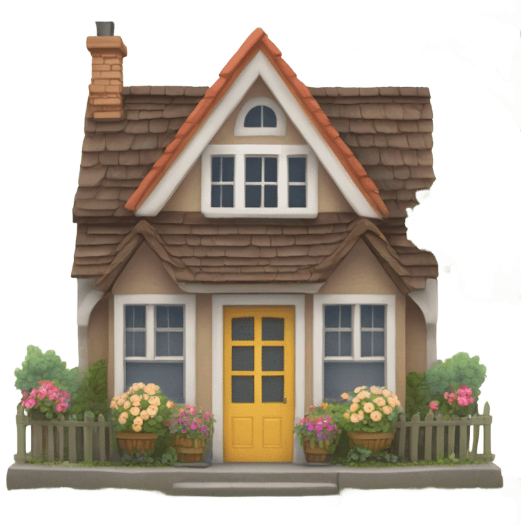 A cute  house emoji