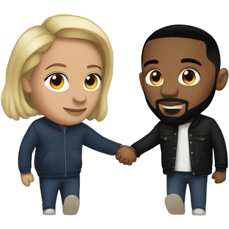 kendrick Lamar and Drake holding hands emoji