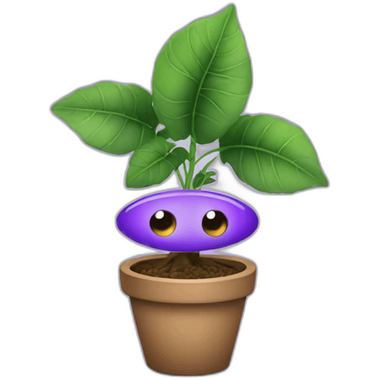 Plants purple with one eye emoji