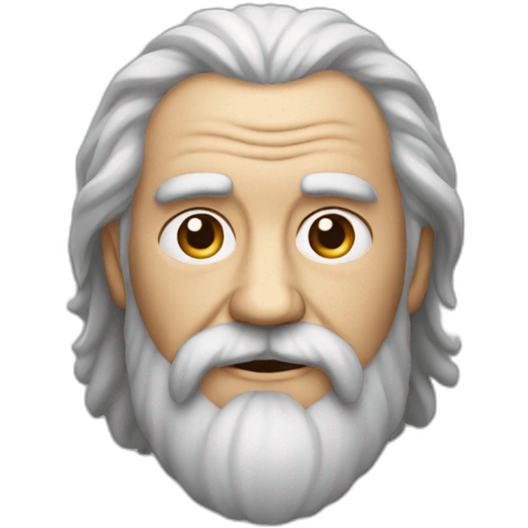 Wise old man with long hair and barbe looks like he knows a lot emoji