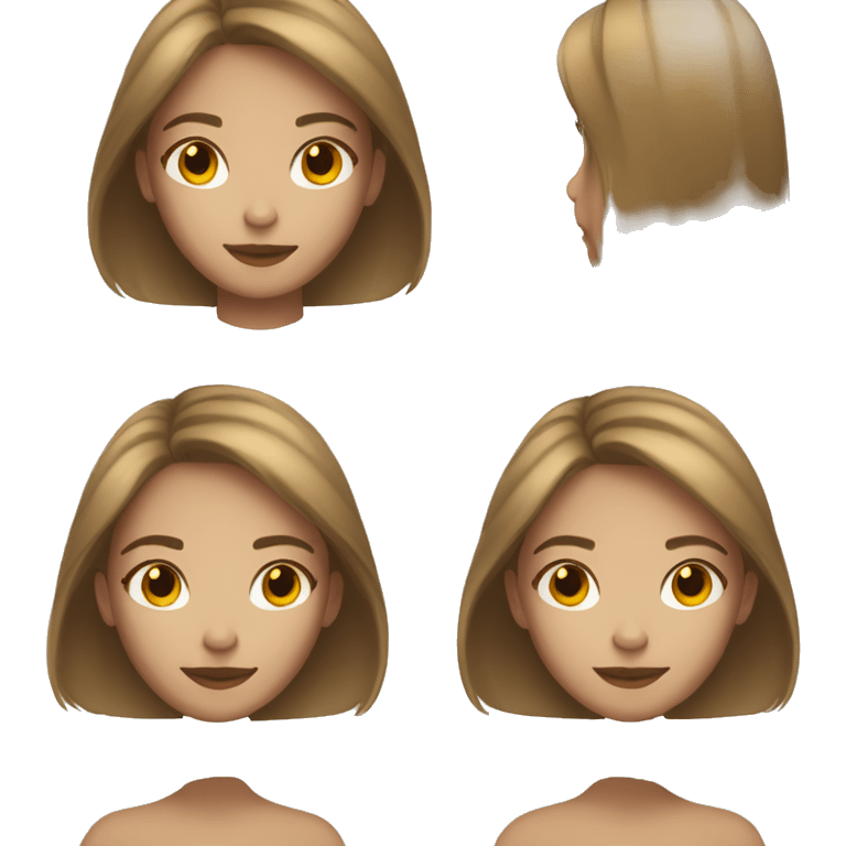 Beautifully Girl with light brown hair, with iPad  emoji