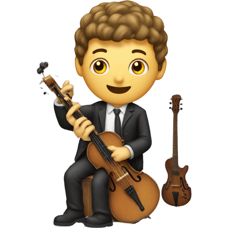 man holding music instrument x50 emoji