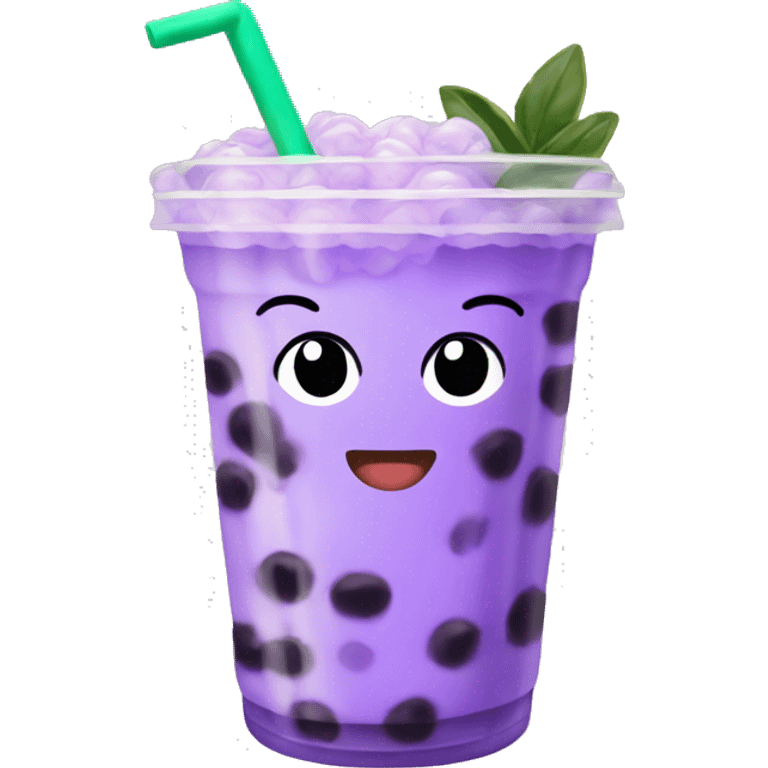 Lilac boba tea emoji