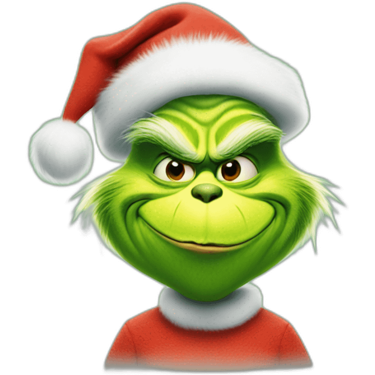 the grinch celebrating christmas emoji