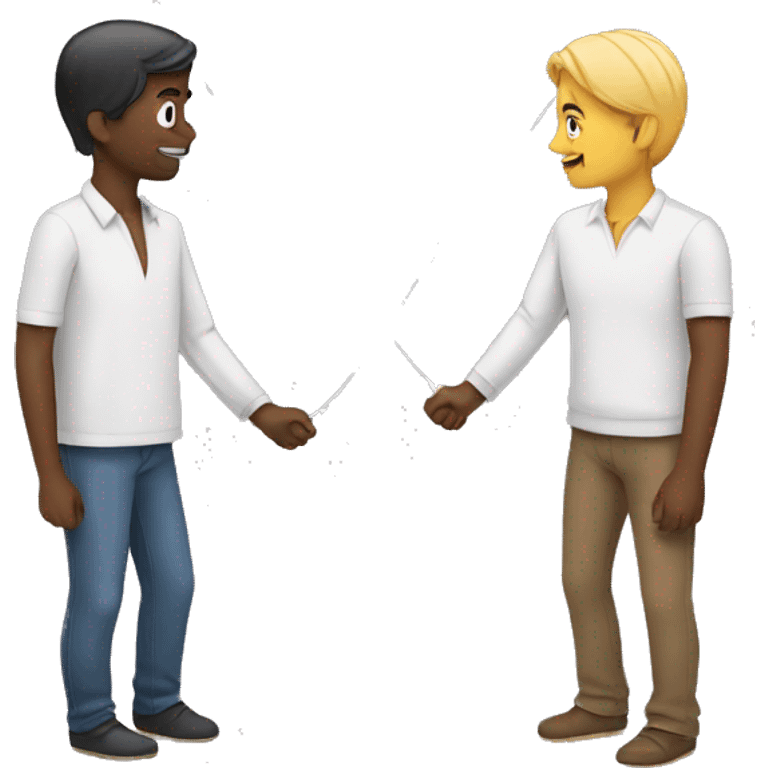 two people connected by a string emoji