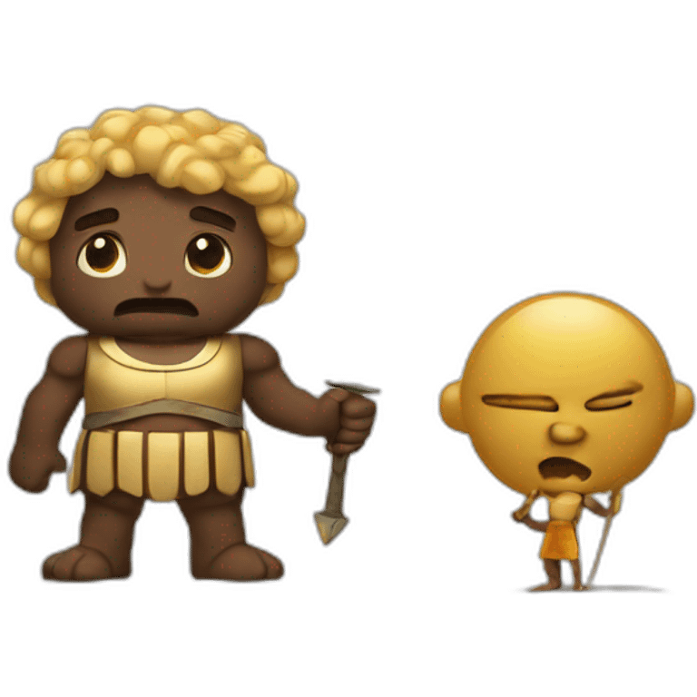 David and Goliath  emoji