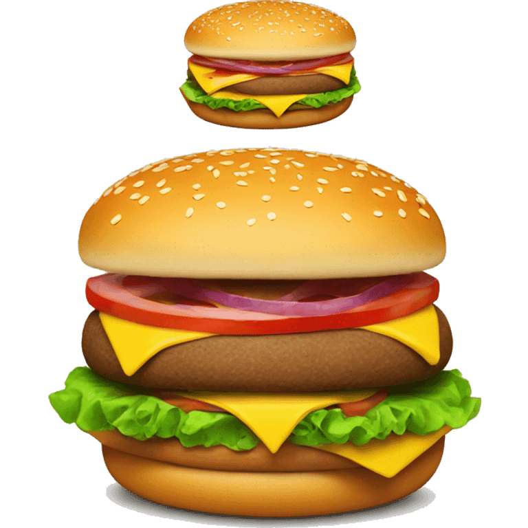 3 hamburger, big ,small, medim emoji