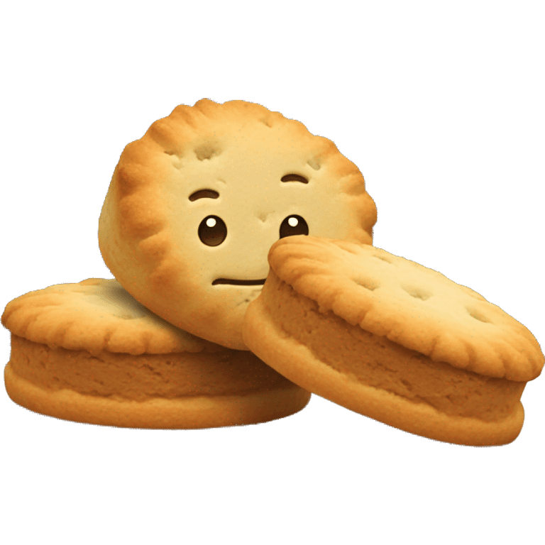 Biscuit with mountain emoji