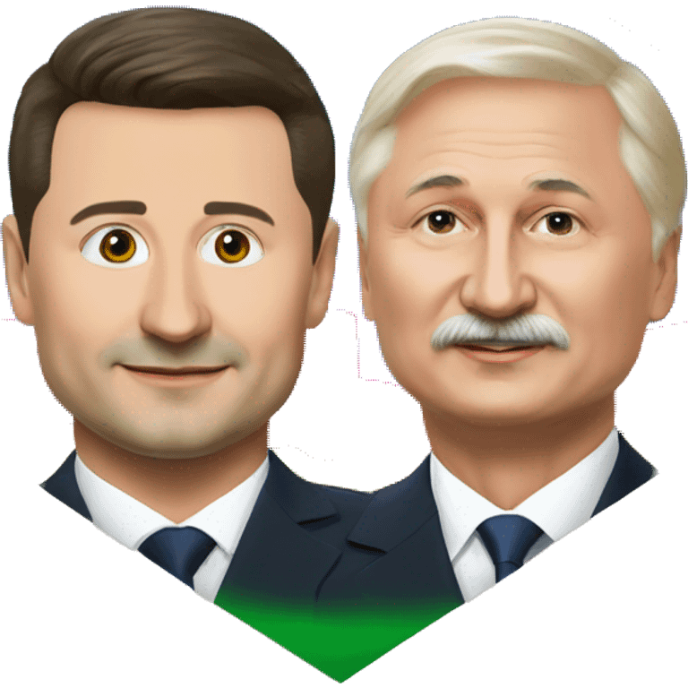 President of Ukraine Zelensky with President of Belarus Lukashenko emoji