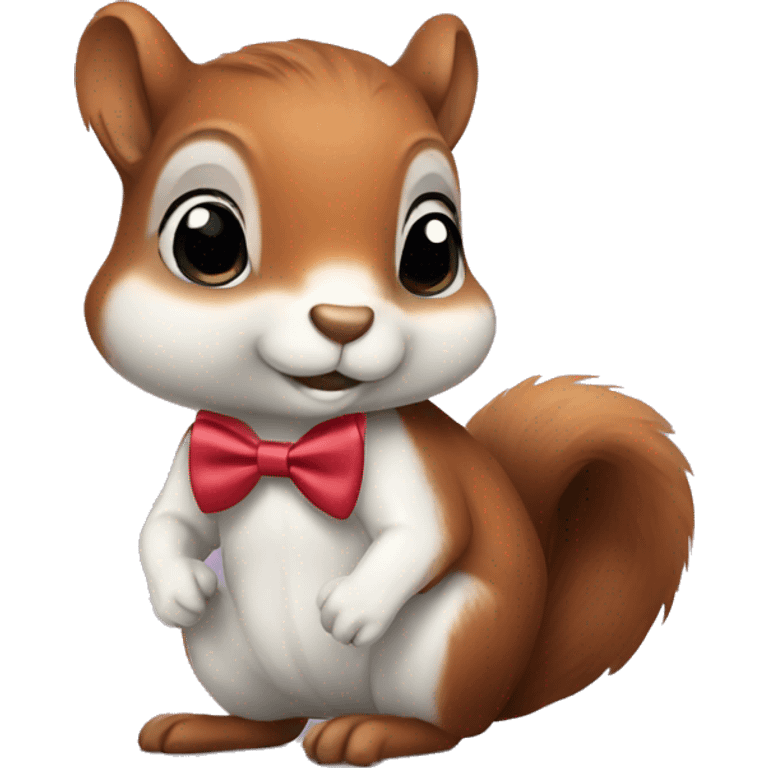 cute squirrel wearing a bow tie emoji