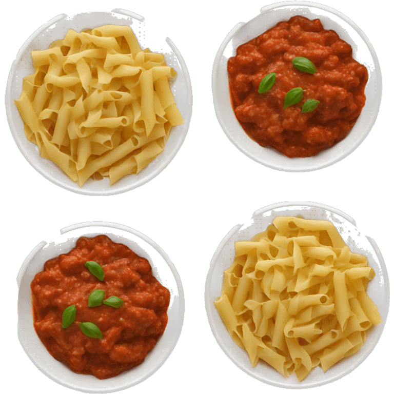 pasta with meat sauce in a bowl  emoji