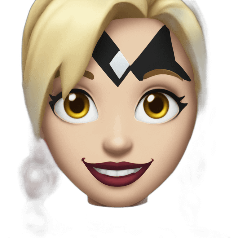 Harley quinn cartoon suit emoji