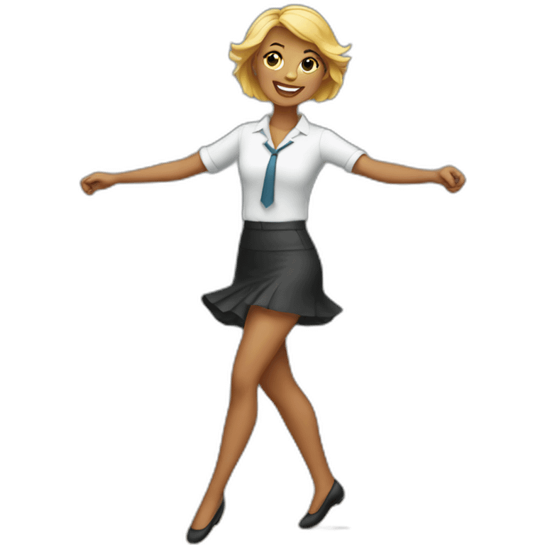 dancing office girl emoji