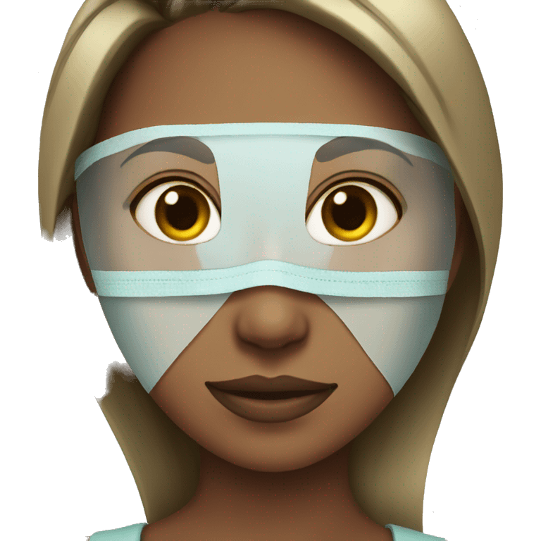 Girl with face mask on  emoji