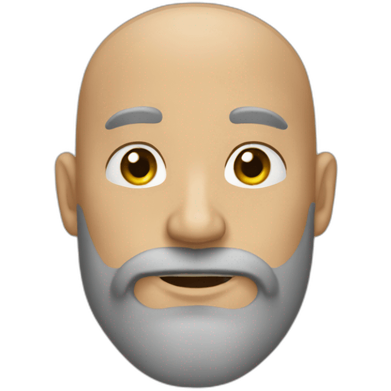 bald angy man with beard emoji