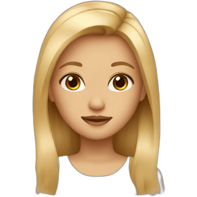 blonde girl with brown eyes emoji