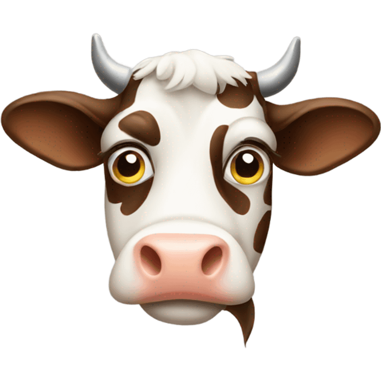 Disappointed cow emoji