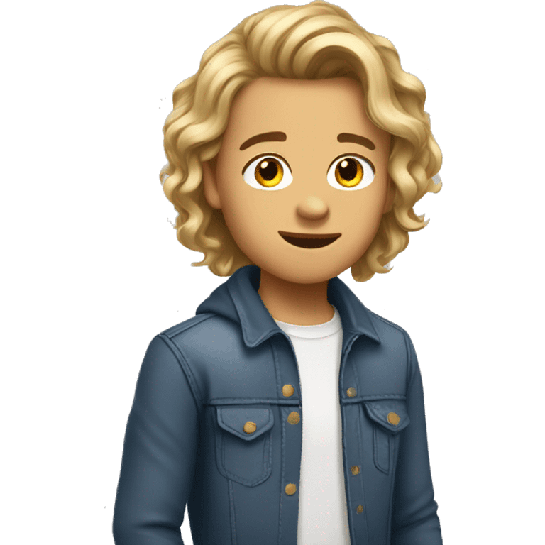 braunhaariger teenager  emoji