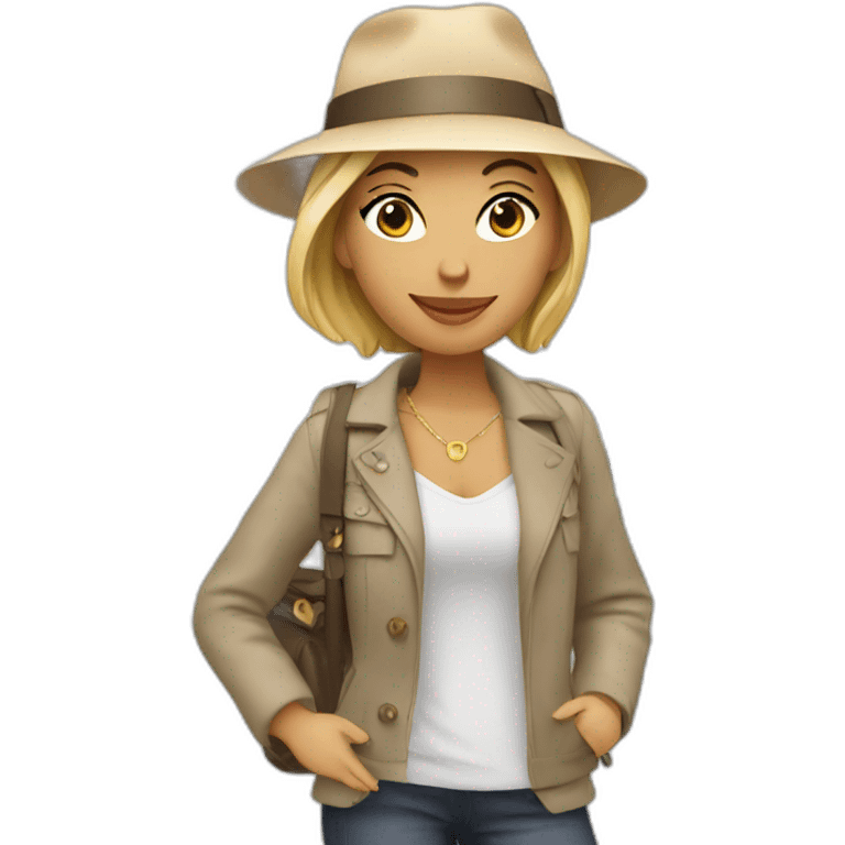 Travel girl in Paris emoji