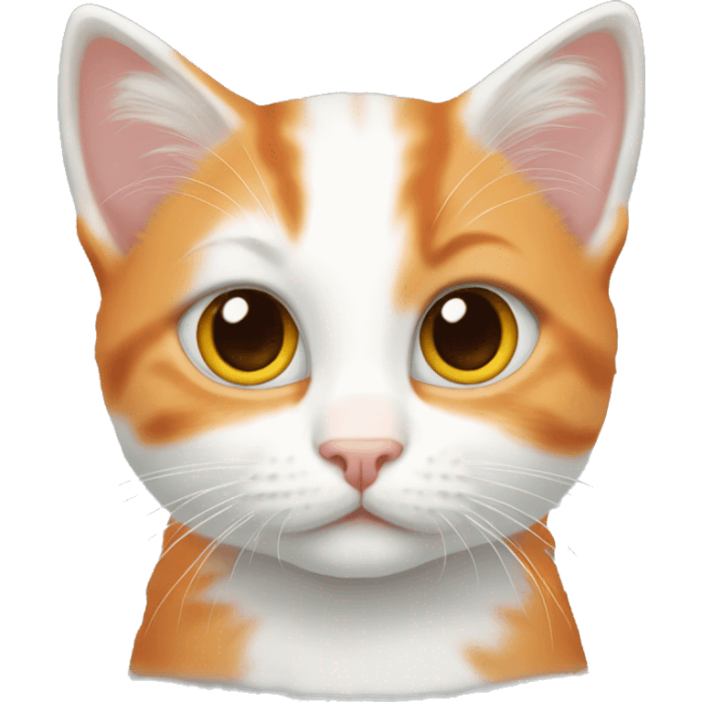 White and orange kitten emoji