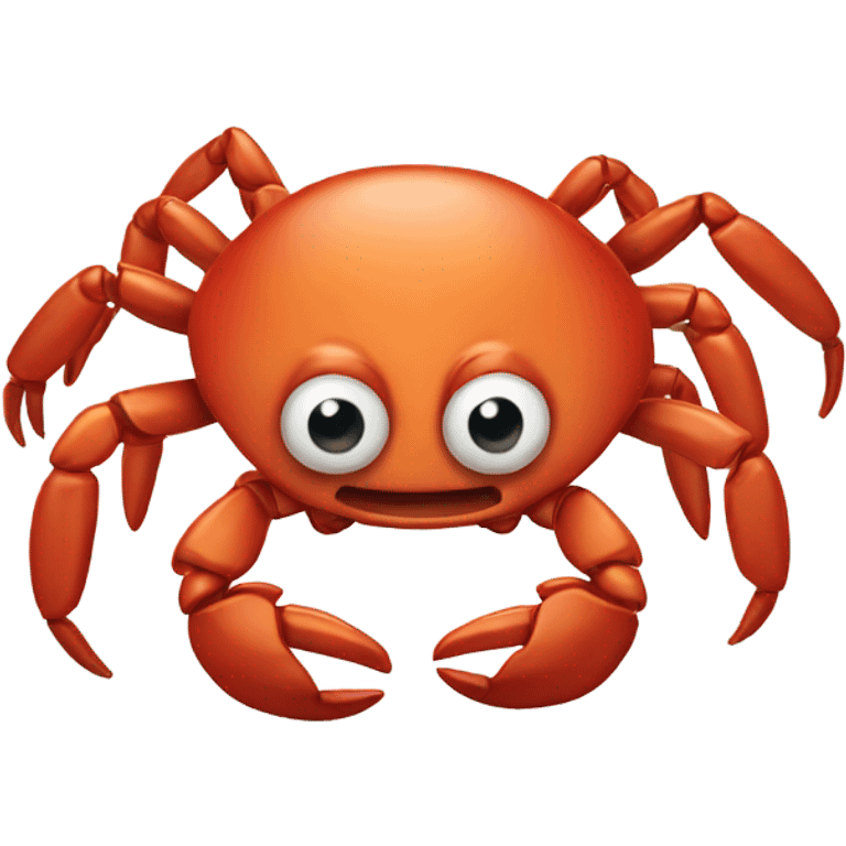 a goofy crab  emoji