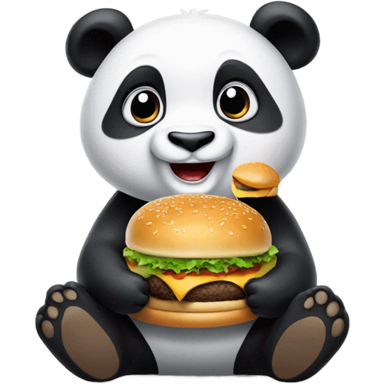 Panda eating my Burger  emoji