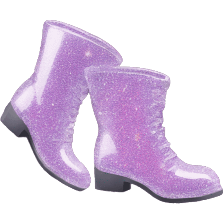 sparkly boots with heart cut out  emoji