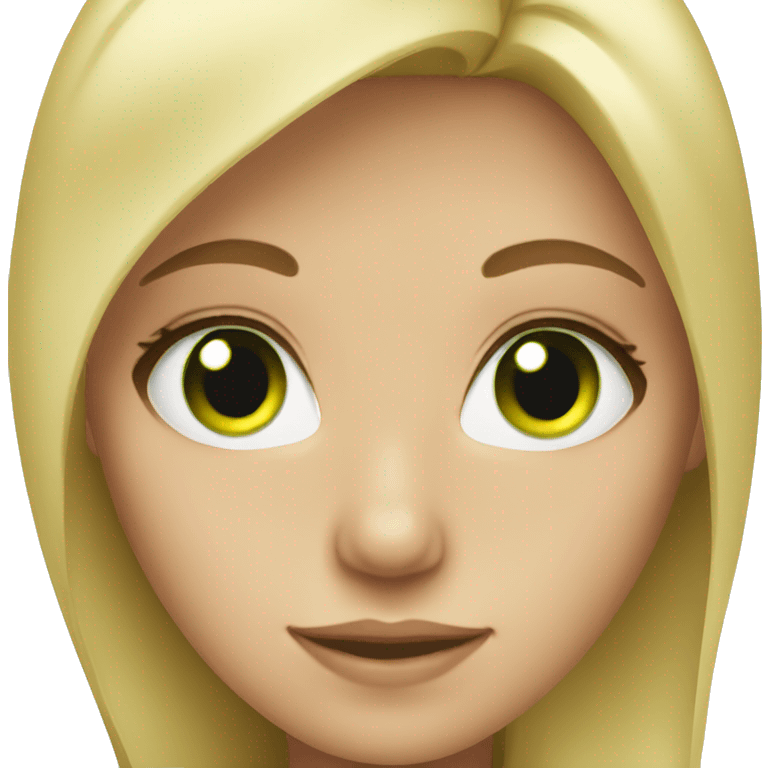 Blonde girl with Green eyes emoji